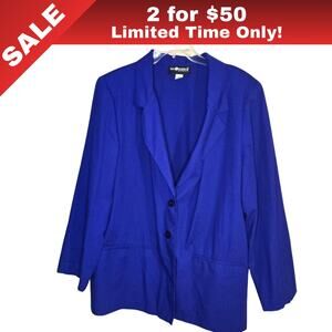 [Sale: 2 for $50!] Sag Harbor Blue Blazer 20W Classic Fit Two Button Jacket 0252